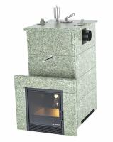 Печь для бани ИзиСтим Анапа в полноценном кожухе Жадеит с боковым подключением