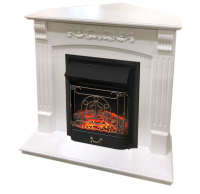 Комплект Угловой Портал RoyalFlame Sorrento Белый дуб + Очаг Fobos FX / Majestic FX