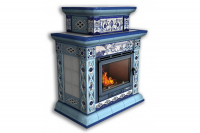 Камин КимрПечь Билибин пристенный двухъярусный Зима