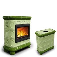 КимрПечь Изразцовый камин Медальон центральный Олива (топка: Ладья-700) (топка: Ладья-700)