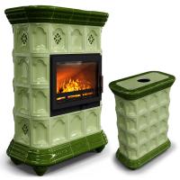 КимрПечь Истра центральный Олива (комплектация: Облицовка для топок Ладья-600, Antek)