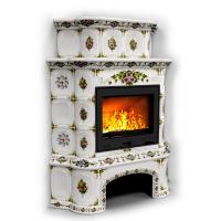 КимрПечь Прованс с дровником угловой двухъярусный Лето (топка: Ладья-700)