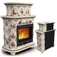 КимрПечь Прованс пристенный двухъярусный Голландия (топка: Ладья-700) (топка: Ладья-700)