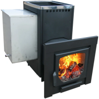 Печь для бани Варвара Паленица с навесным баком глухая дверка