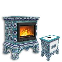 КимрПечь Изразцовая печь Кострома центральный Февраль (топка: Ладья-600) (топка: Ладья-600)