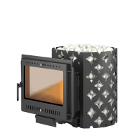 Печь для бани ЭТНА 18 (Панорама) М сетка ЛЮКС 