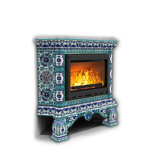 КимрПечь Изразцовая печь Кострома угловой Февраль (топка: Ладья-700)