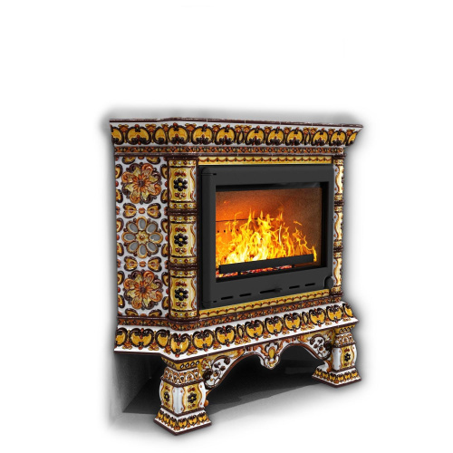 КимрПечь Изразцовая печь Кострома угловой Октябрь (топка: Ладья-700)