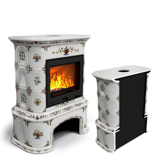 КимрПечь Прованс с дровником пристенный Руан (топка: Ладья-700)