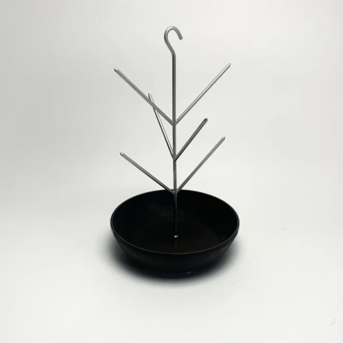 Елочка для тандыра 6 шипов с чугунной сковородкой (крючок) D 21см