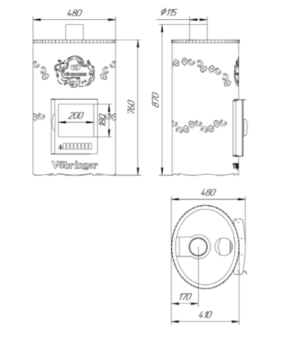 Печь для бани Ферингер Уют ПФ до 18 м³ (кожух в ассортименте)