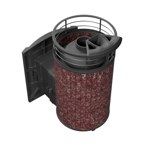 Печь банная «Атмосфера L» ламель+сетка с газовой горелкой ПроМеталл