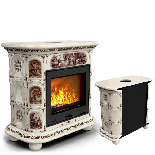 КимрПечь Прованс пристенный Звери (топка: Ладья-600) (топка: Ладья-600)