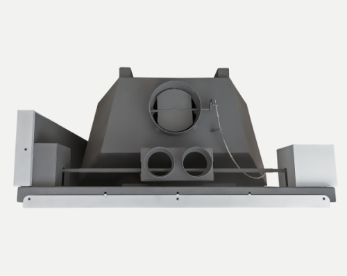 Топка Экокамин Вега 1200 РB принтинг черный шамот подовое горение