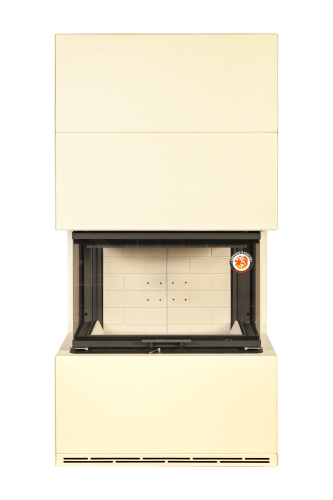 Камин РОДОС 800 СЛОНОВАЯ КОСТЬ шамот белый Экокамин