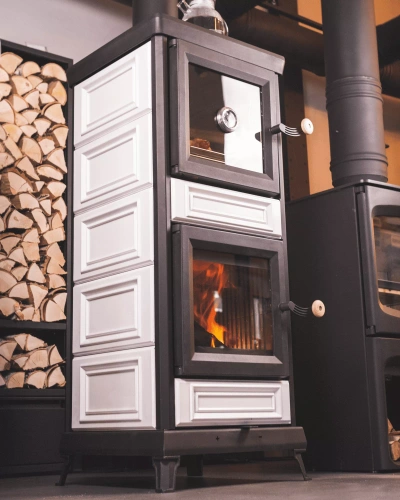 Печь-камин Астов (Astov) Майолика с духовкой