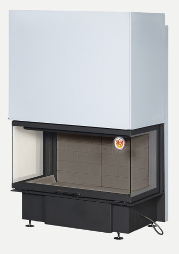 Топка Экокамин Дельта 1000 B три стекла черный шамот