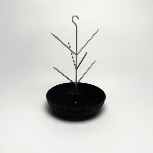 Елочка для тандыра 6 шипов с чугунной сковородкой (крючок) D 21см