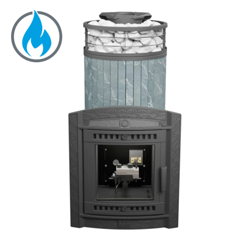 Печь банная «Атмосфера XL» ламель+сетка с газовой горелкой ПроМеталл