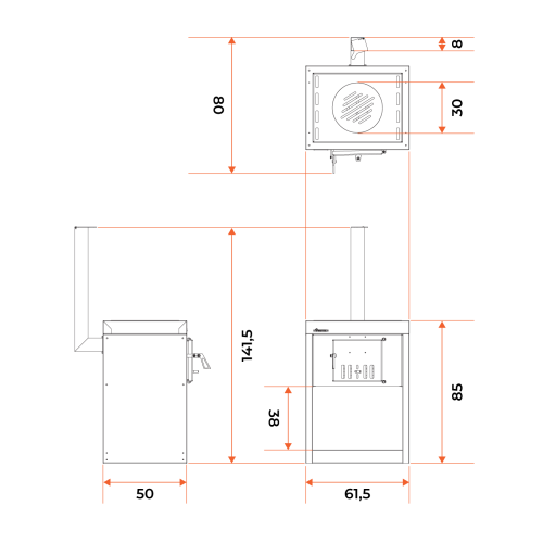Печь под казан Gratar Expert EP 80