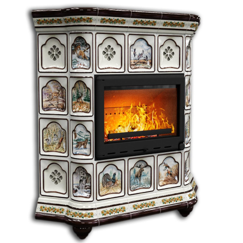 КимрПечь Истра угловой Звери (комплектация: Ладья-700)