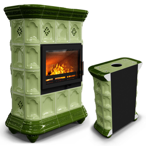 КимрПечь Истра пристенный Олива (комплектация: Ладья-700)