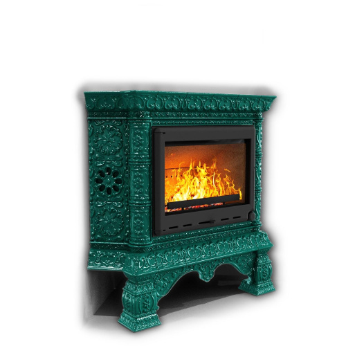 КимрПечь Изразцовая печь Кострома угловой Волна (топка: Ладья-700)