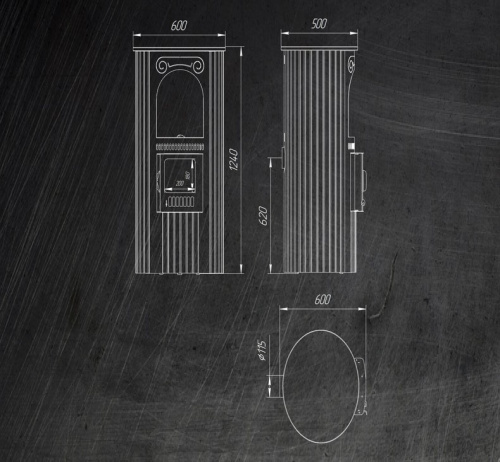 Портал Ферингер Ламель Жадеит для печей серии ПФ