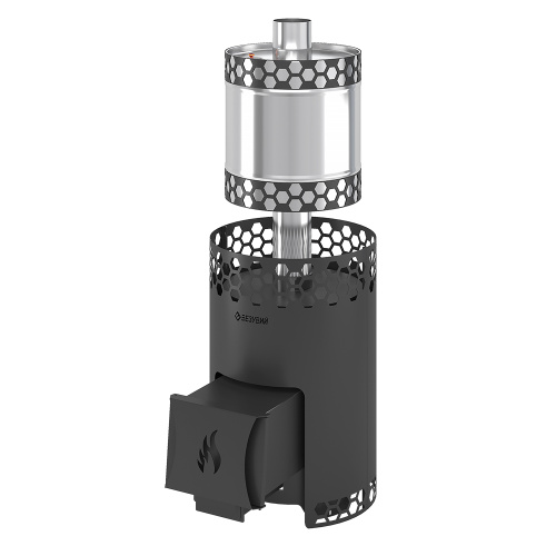 Печь для бани Везувий "Чёрная Пчёлка 20" с баком