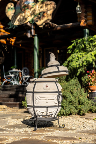 Тандыр Амфора Поручик с поворотной крышкой (в комплекте с подставкой)