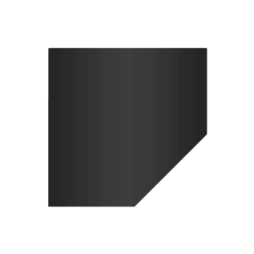 Лист под печь Угловой КПД черный ЛП (LP)12 2мм 1200х1200