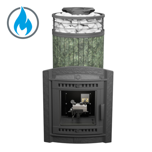 Печь банная «Атмосфера XL» ламель+сетка с газовой горелкой ПроМеталл